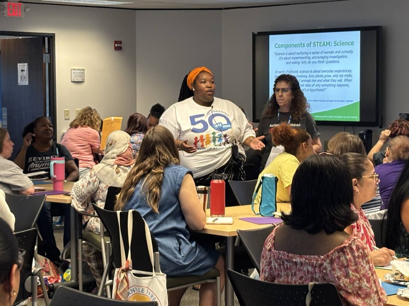 Action for Children trainer leading a session with early childhood educators